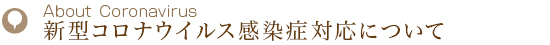 新型コロナウイルス感染症対応について